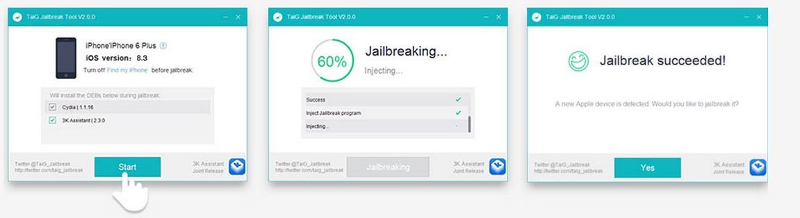 taig jailbreak ios 8.3 windows zip