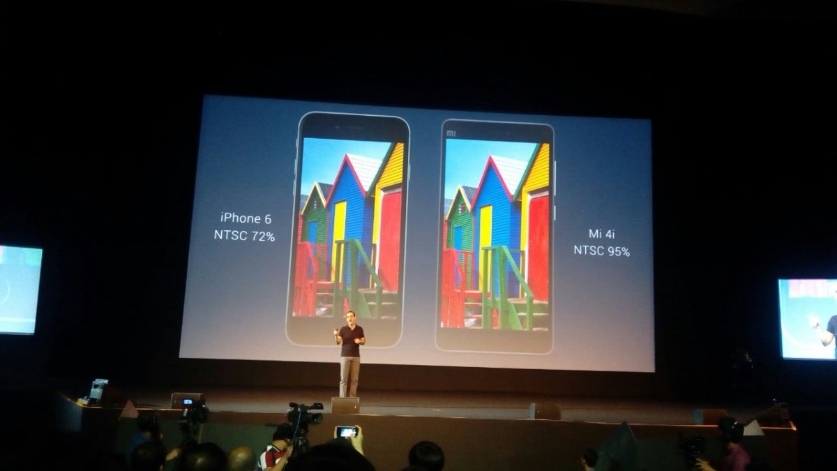 Compares Xiaomi Mi 4i with iPhone 6 in NTSC value