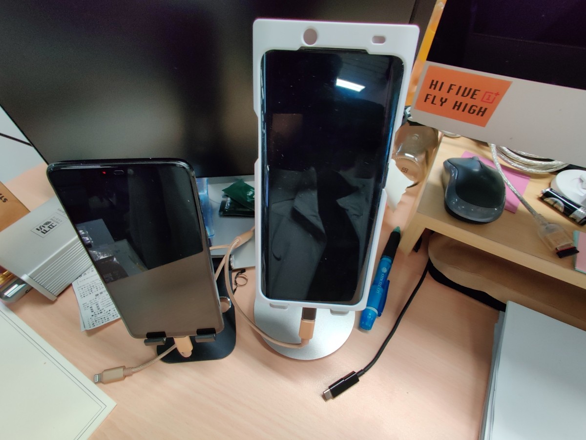 OnePlus 7 Pro in a special case at OnePlus camera lab in Taiwan