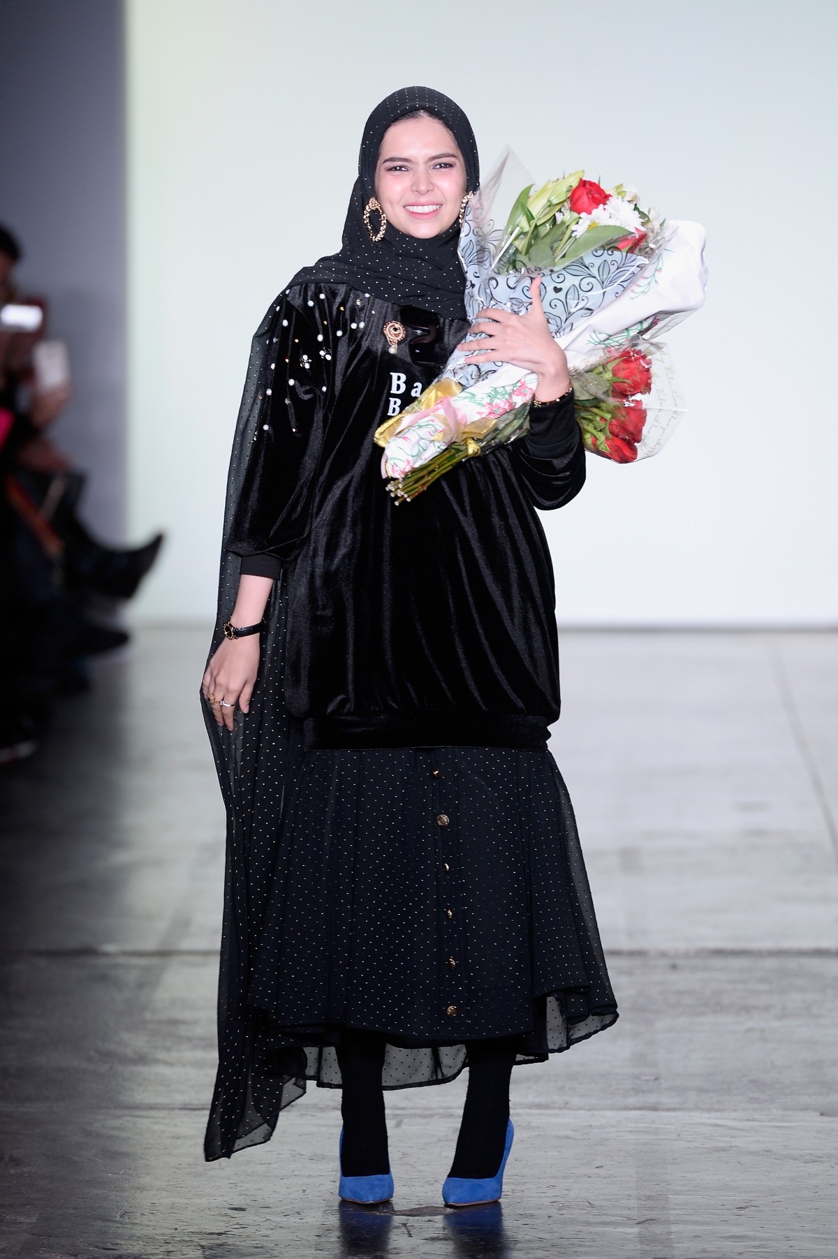 Designer Vivi Zubedi walks the runway for Vivi Zubedi during New York Fashion Week Vivi Zubedi