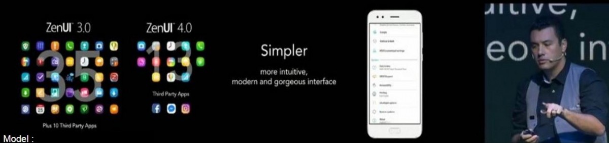 Marcel Campos, Head of Global Content Marketing at Asus product launch event describing ZenUI 4.0 features Asus, ZenUI 4.0, features, list of devices eligible, Android O, Google