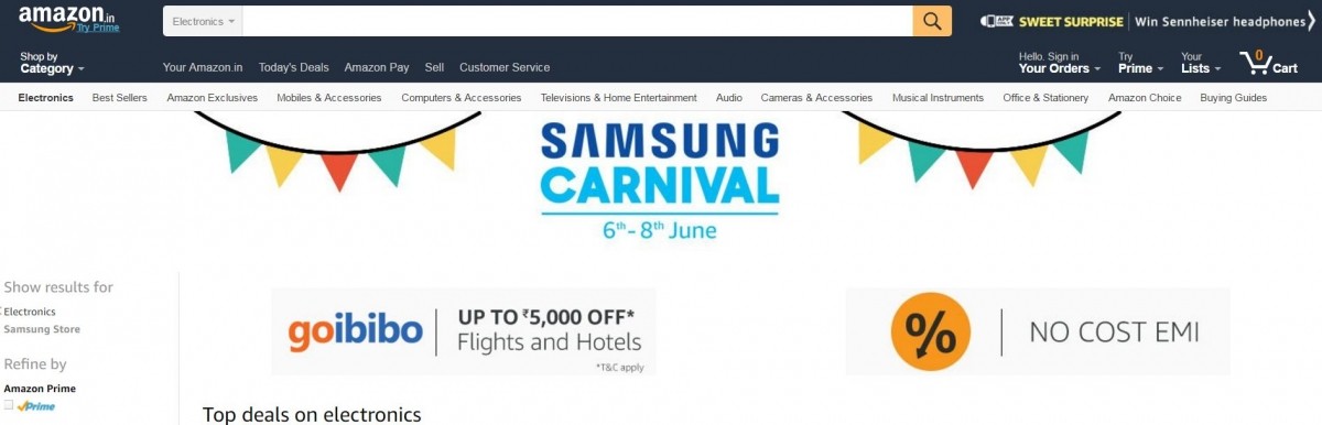 Amazon India Samsung Carnival day 1: Top deals on mobiles, smart TVs and more Amazon India, Samsung Carnival, top deals, mobile, Smart TVs