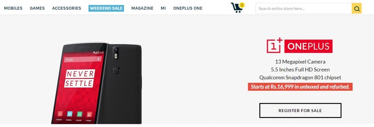 Unboxed OnePlus One Units to go on for Sale with Reduced Price in India on 20 May Unboxed OnePlus One Units to go on for Sale with Reduced Price in India on 20 May
