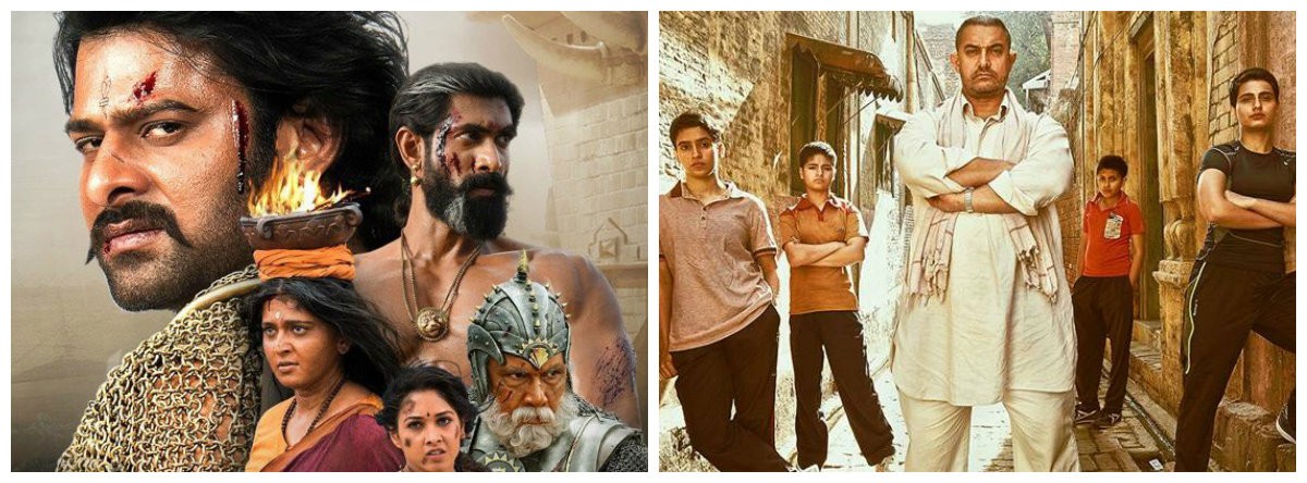 Baahubali 2 and Dangal posters Baahubali 2 and Dangal posters