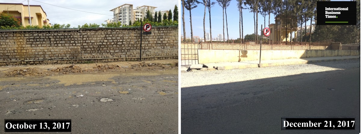 Kaggadasapura main road - Before and After Kaggadasapura road, Bangalore Potholes