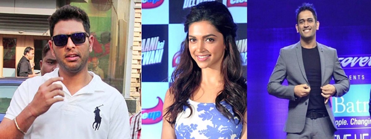 Yuvraj Singh - Deepika Padukone - MS Dhoni Anushka – Virat, Deepika – Dhoni, Sushmita – Wasim Akram and Other Bollywood Actresses and Cricketers Link – Ups