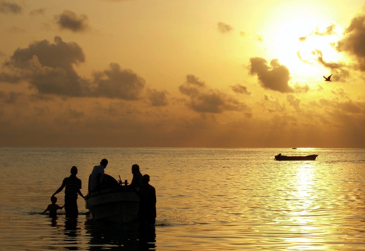 Djibouti fishermen slip away at dawn from the harbour in Obock town in Djibouti to go at fishing in the Gulf of Aden. Djibouti