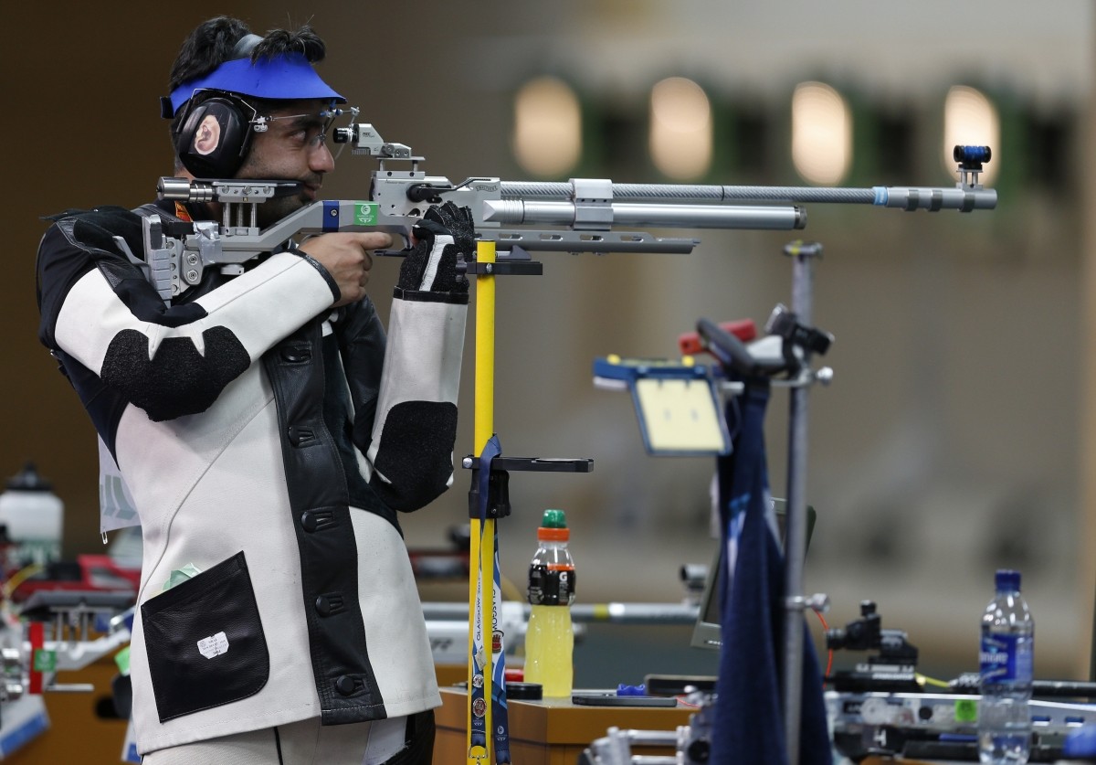 Olympic champion Abhinav Bindra won his maiden CWG singles gold medal in 10m Air Rifle. Abhinav Bindra