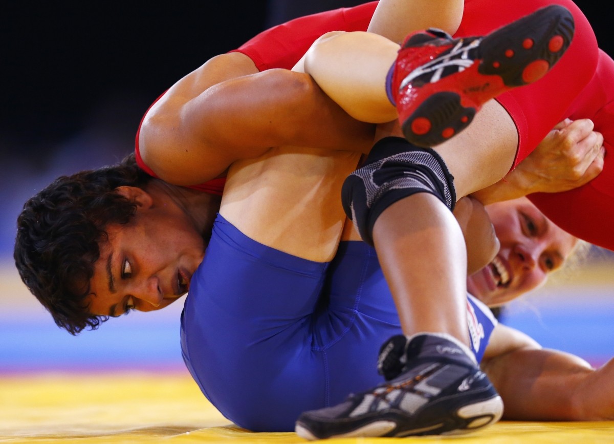 Youngster Babita Kumari clinched her first CWG with a thumping victory over Brittanee Laverdure. Babita Kumari