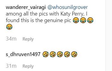 Fans comment on Sunil Grover's morphed picture with Katy Perry