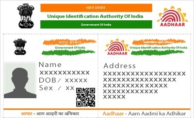 A sample of AADHAR card A sample of AADHAR card