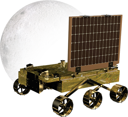 Pragyan rover which the lander, Vikram, will release on the lunar after a scheduled controlled landing in lunar south pole on Saturday. Indian Space Research Organisation's (ISRO) Moon Mission Chandrayaan 2 took Vikram to the lunar orbit on August 20 after a month-long journey following the launch from the Sriharikota space centre on July 22. Pragyan rover of ISRO
