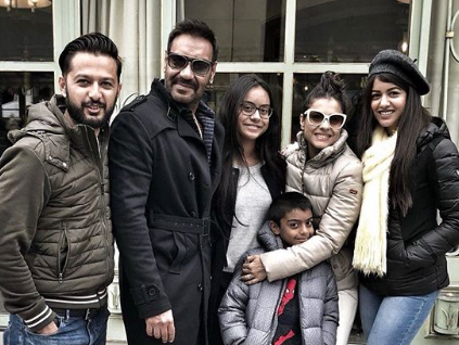 Devgn family in Paris Devgn family in Paris