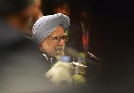 Prime Minister Manmohan Singh delivers his opening speech at the 11th ASEAN-India Summit in Bandar Seri Begawan, October 10, 2013.