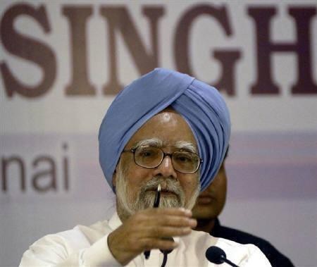 Prime Minister Manmohan Singh speaks during a news conference in Chennai in this May 2009 file photo.