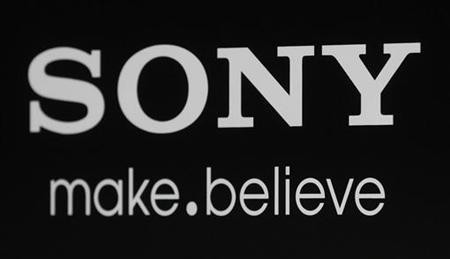 The Sony logo and slogan are pictured on a backdrop at a special screening of the new film ''Colombiana'' in Los Angeles, California August 24, 2011. The Sony logo and slogan are pictured on a backdrop at a special screening of the new film ''Colombiana'' in Los Angeles, California
