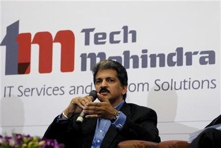 Anand Mahindra, Chairman of the Mahindra group, speaks during a news conference in the southern Indian city of Hyderabad on April 20, 2009. Anand Mahindra