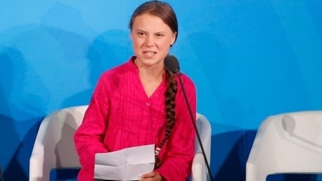 Swedish teenage climate activist Greta Thunberg addresses during the Climate Action Summit 2019 at the 74th session of the UN General Assembly (UNGA 74) at United Nations on Sep 23, 2019. Greta Thunberg