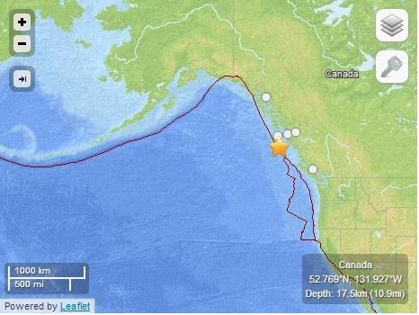 Canada earthquake