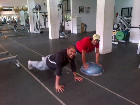 Cricketer Yuvraj Singh is attending fitness drills with Ishant Sharma Photo Credit: Twitter/ Yuvraj Singh Yuvraj Singh With Ishant Sharma