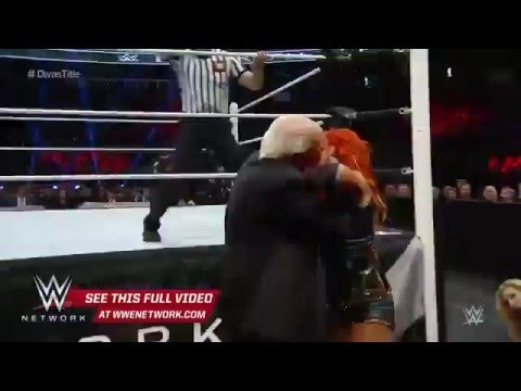 Ric Flair kisses Becky Lynch Ric Flair