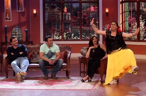 Salman Khan,Daisy Shah and Sohail on'comedy Night With Kapil' Salman Khan,Daisy Shah and Sohail on'comedy Night With Kapil'