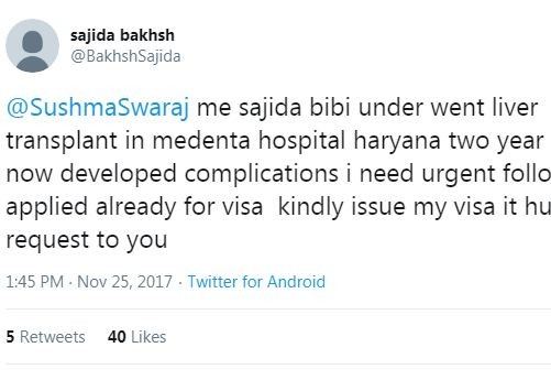 sushma tweet pakistan 1