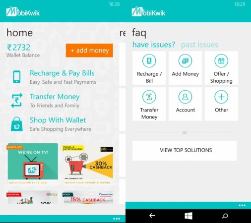 Mobikwik Updates its Windows Mobile App with new features Mobikwik Updates its Windows Mobile App with new features