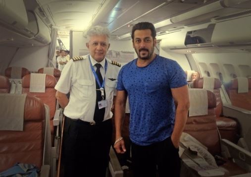 Salman Khan on his private jet Salman Khan private jet