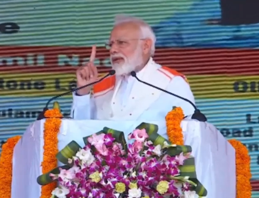 Prime Minister Narendra Modi addressing a rally in Tamil Nadu. Narendra Modi