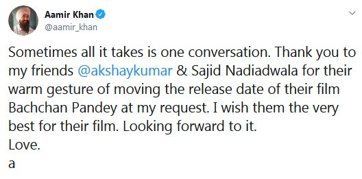 Aamir Khan tweet