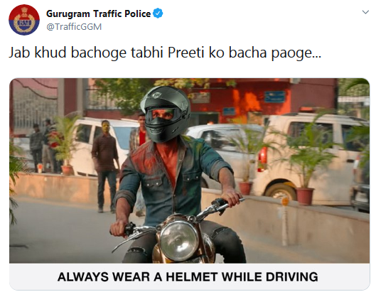 Gurugram police tweet