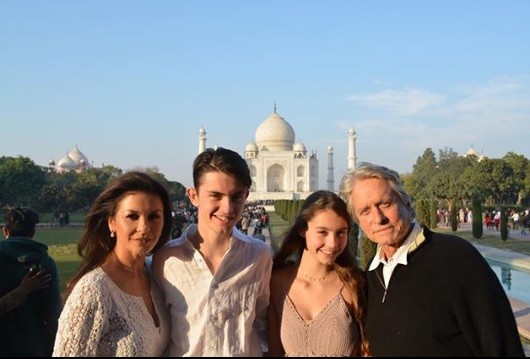 Catherine Zeta-Jones with husband Michael Douglas, daughter and son Catherine Zeta-Jones' India trip with family