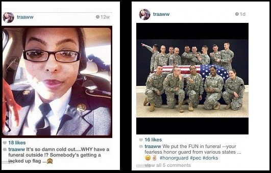 Pictures posted by Terry Harrison that kicked up funeral controversy/Instagram screenshot Pictures posted by Terry Harrison that kicked up funeral controversy/Instagram screenshot
