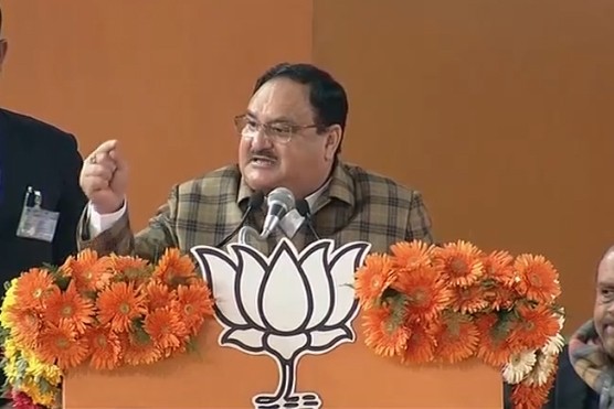 BJP working President JP Nadda addresses during 'Booth Karyakarta Sammelan' in New Delhi. JP Nadda