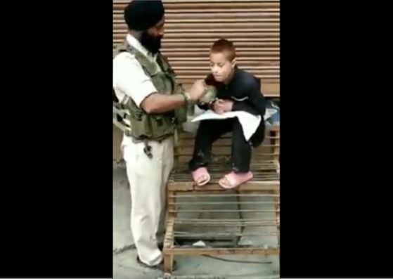 CRPF jawans feed paralysed Kashmiri boy