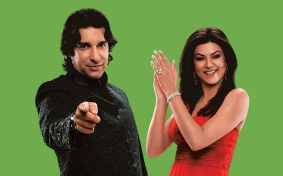 Wasim Akram and Sushmita Sen
