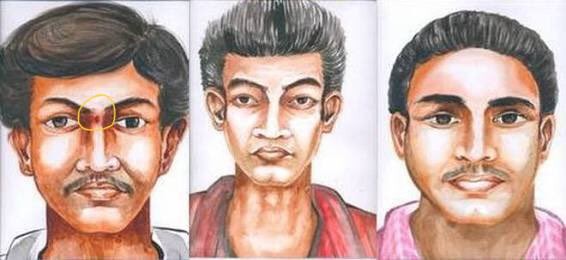 Gauri Lankesh suspect sketches. The first sketch resembles Prabhakar. gauri lankesh suspect sketches