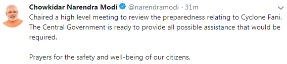 modi tweets