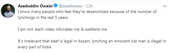 Asaduddin owaisi tweet