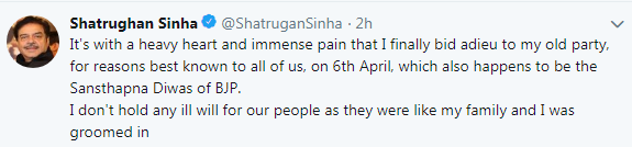 shatrughan sinha tweet