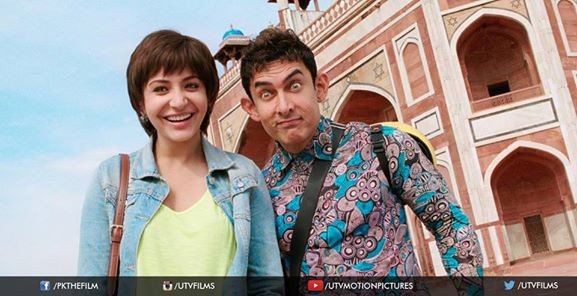 Aamir Khan and Anushka Sharma in 'PK' Aamir Khan, Anushka Sharma in PK