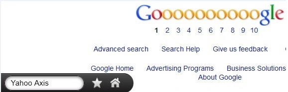 Yahoo Axis toolbar Yahoo Axis toolbar