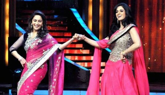 Madhuri Dixit Nene replaced Sridevi in Karan Johar's next film but it's not Shiddat. In picture: Sridevi dancing with Madhuri Dixit Nene on sets of reality show Jhalak Dikhhla Jaa Madhuri Dixit Nene may replace Sridevi in Shiddat