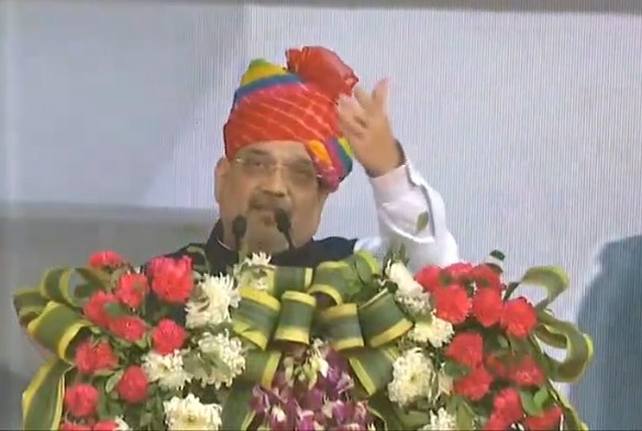 Union Home Minister Amit Shah addresses a mammoth pro-CAA rally in Rajasthan's Jodhpur. Amit Shah
