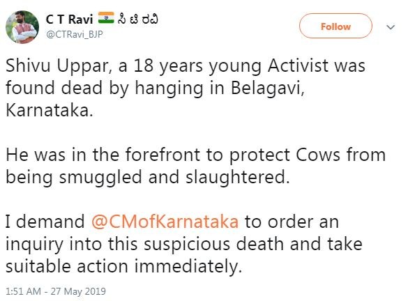 ct ravi tweet