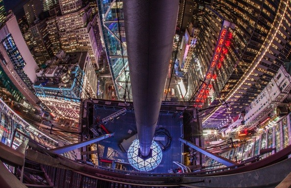 Representational picture: A view from the top of Times Square building where the New Year's Ball Drop 2015 occurred. Times Square New Year's Ball Drop 2015