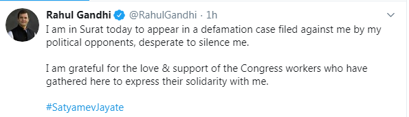 Rahul Gandhi tweet