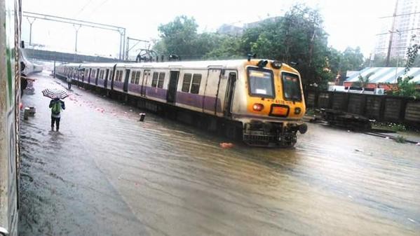 Heavy Rainfall Paralyses Suburban Railway Network in Mumbai Mumbai Rains