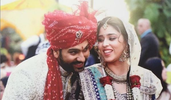 Rohit Sharma with his wife Ritika Sajdeh Rohit Sharma Ritika Sajdeh